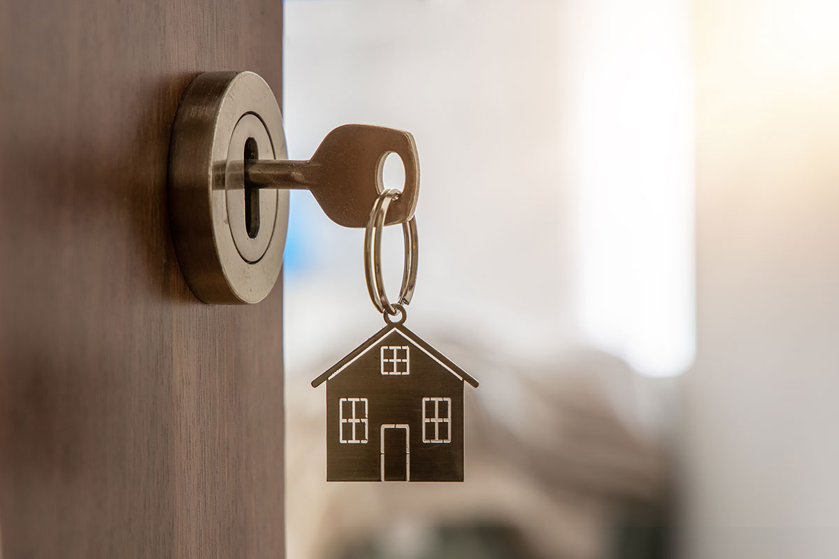 house key in lock